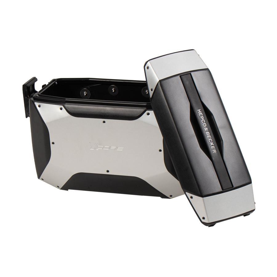 ヘプコ&ベッカー サイドケース Xコア C-Bowサイドキャリア用 片側のみ ブラック/シルバー 610296 00 00 | ヘプコ＆ベッカー | 05