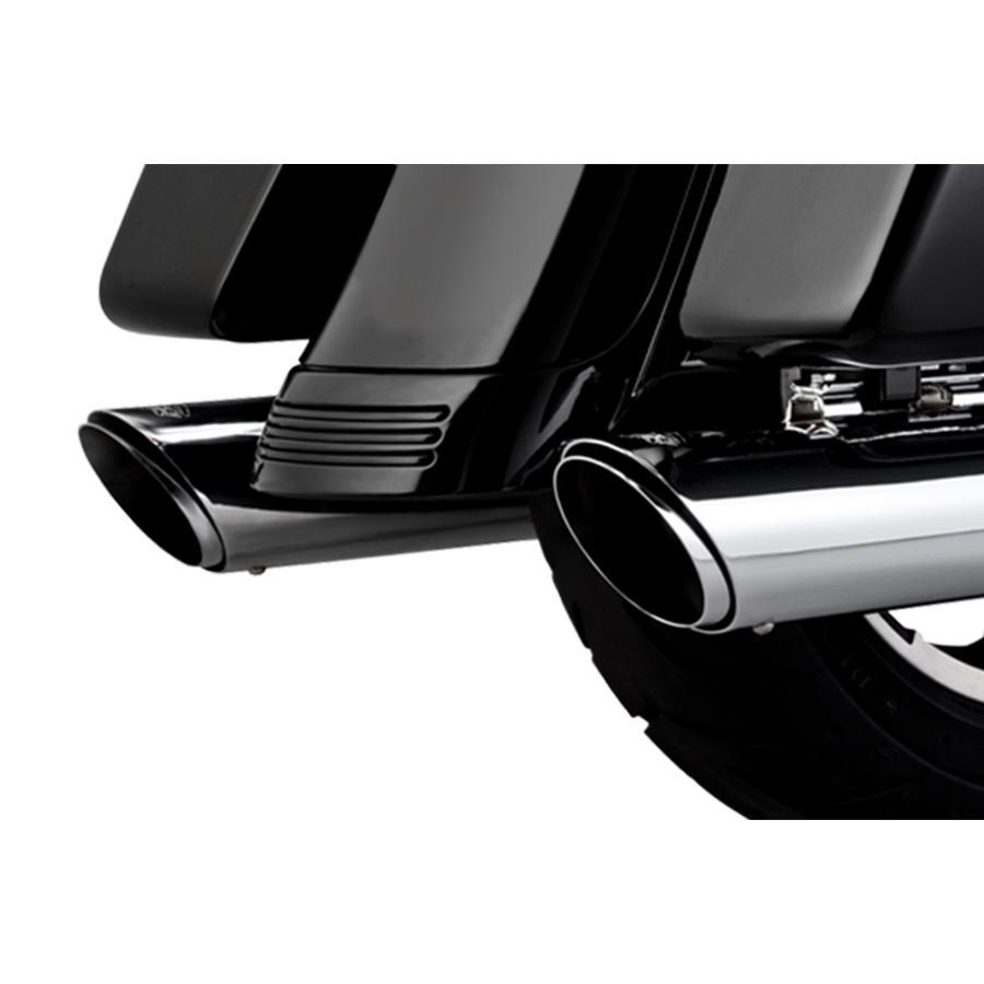 VANCE & HINES（バンス＆ハインズ） TwinSlash Round ツインスラッシュ ラウンド スリップオンマフラー クローム マフラー TOURING 95-16 1801-0392 | VANCE＆HINES | 02