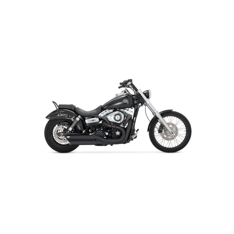 VANCE & HINES（バンス＆ハインズ） TwinSlash ツインスラッシュ スリップオン ブラック マフラー DYNA 1801-0407 | VANCE＆HINES