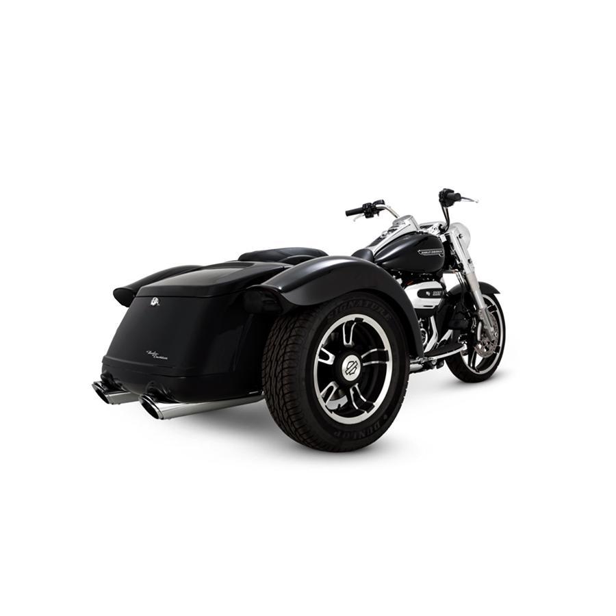 VANCE & HINES（バンス＆ハインズ） TwinSlash Round ツインスラッシュ ラウンド スリップオンマフラー クローム マフラー FLRT FREEWHEELER 1801-1232 | VANCE＆HINES