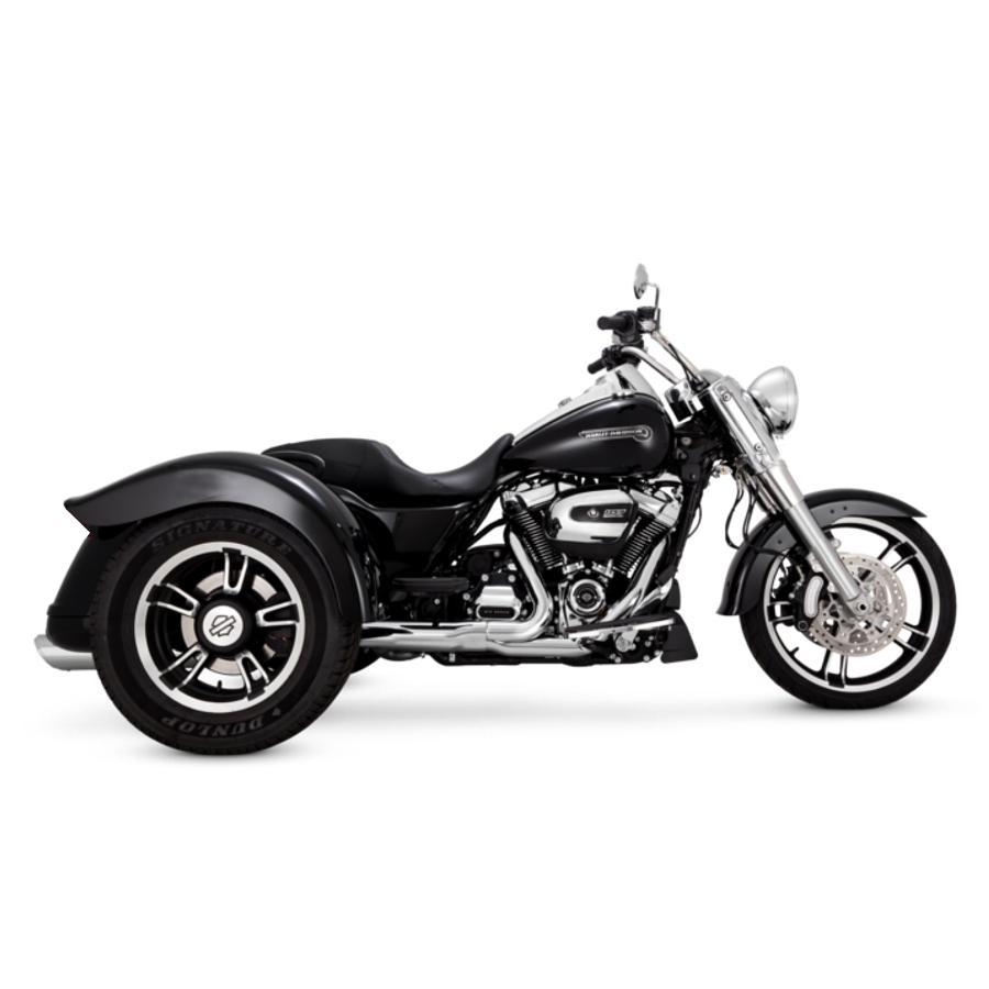 VANCE & HINES（バンス＆ハインズ） TwinSlash Round ツインスラッシュ ラウンド スリップオンマフラー クローム マフラー FLRT FREEWHEELER 1801-1232 | VANCE＆HINES | 01