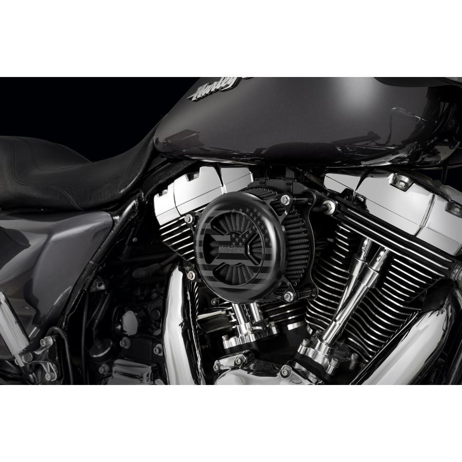 VANCE & HINES（バンス＆ハインズ） VO2 エアインテイク America アメリカ ブラック TWIN CAM(ケーブル2本引き）99-17(FXDLS除く） 42341FG | VANCE＆HINES | 02