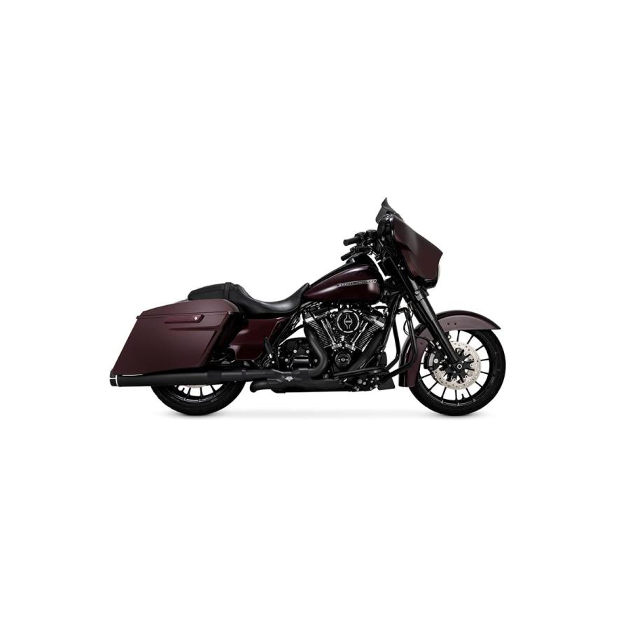 VANCE & HINES（バンス＆ハインズ） Torquer450 トルカー スリップオンマフラー ブラック/マシーンカット マフラー TOURING(M8) 46676 | VANCE＆HINES | 01