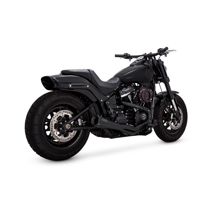 バンス＆ハインズ Stainless 2-1 Upsweep PCX ステンレス2-1 アップスウィープ ブラック マフラー Softail (Fat Boy, Breakout, Low Rider ST除く) | VANCE＆HINES