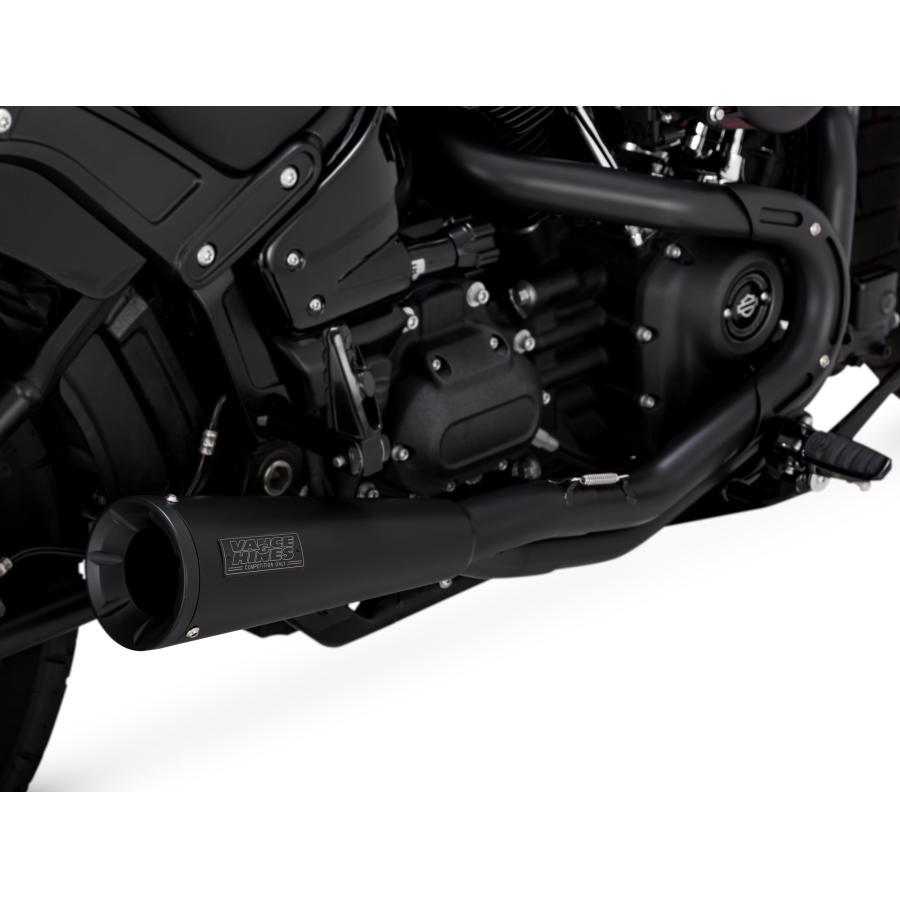 バンス＆ハインズ Stainless 2-1 Upsweep PCX ステンレス2-1 アップスウィープ ブラック マフラー Softail (Fat Boy, Breakout, Low Rider ST除く) | VANCE＆HINES | 03