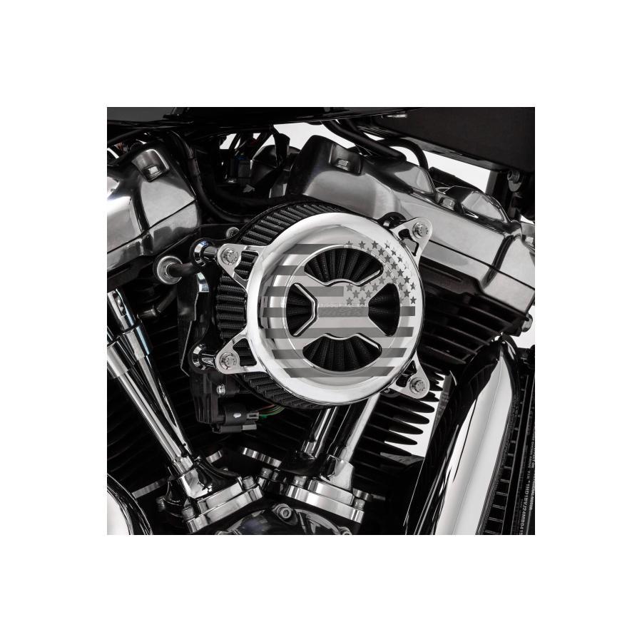 VANCE & HINES（バンス＆ハインズ） VO2 エアインテイク America アメリカ クローム TWIN CAM(ケーブル2本引き）99-17(FXDLS除く） 72341FG | VANCE＆HINES | 02