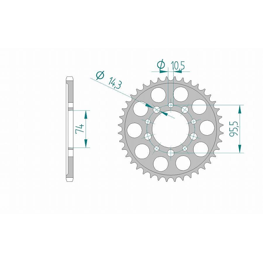 AFAM (アファム) リアスプロケット 520-40 NSR250/SP 88-89 11315-40 |  | 01