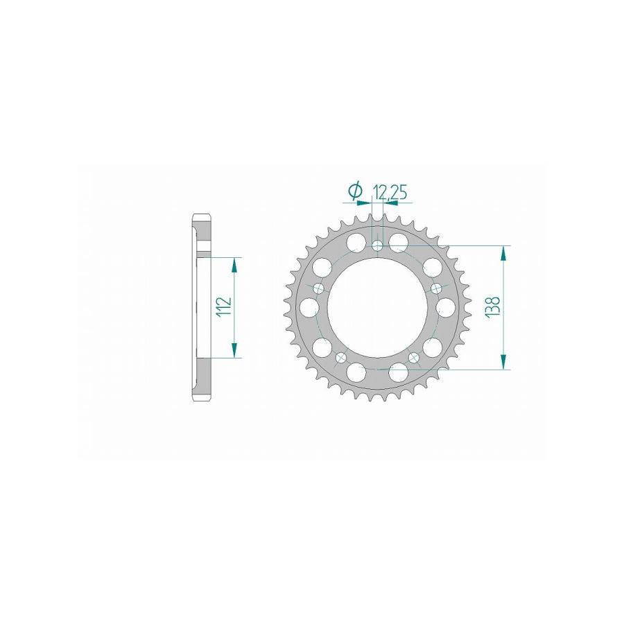 AFAM (アファム) Rスプロケット 530-43 アルミ ガンメタ CBR600F 95-96/CBR900RR FIREBLADE 92-95 11508-43 |  | 01