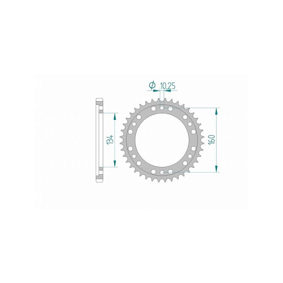 アファム Rスプロケット 525-44 アルミ ガンメタ CBR600F4i 01-03/CBR600RR(国内)525CONVERT 03-06 1 |  | 01