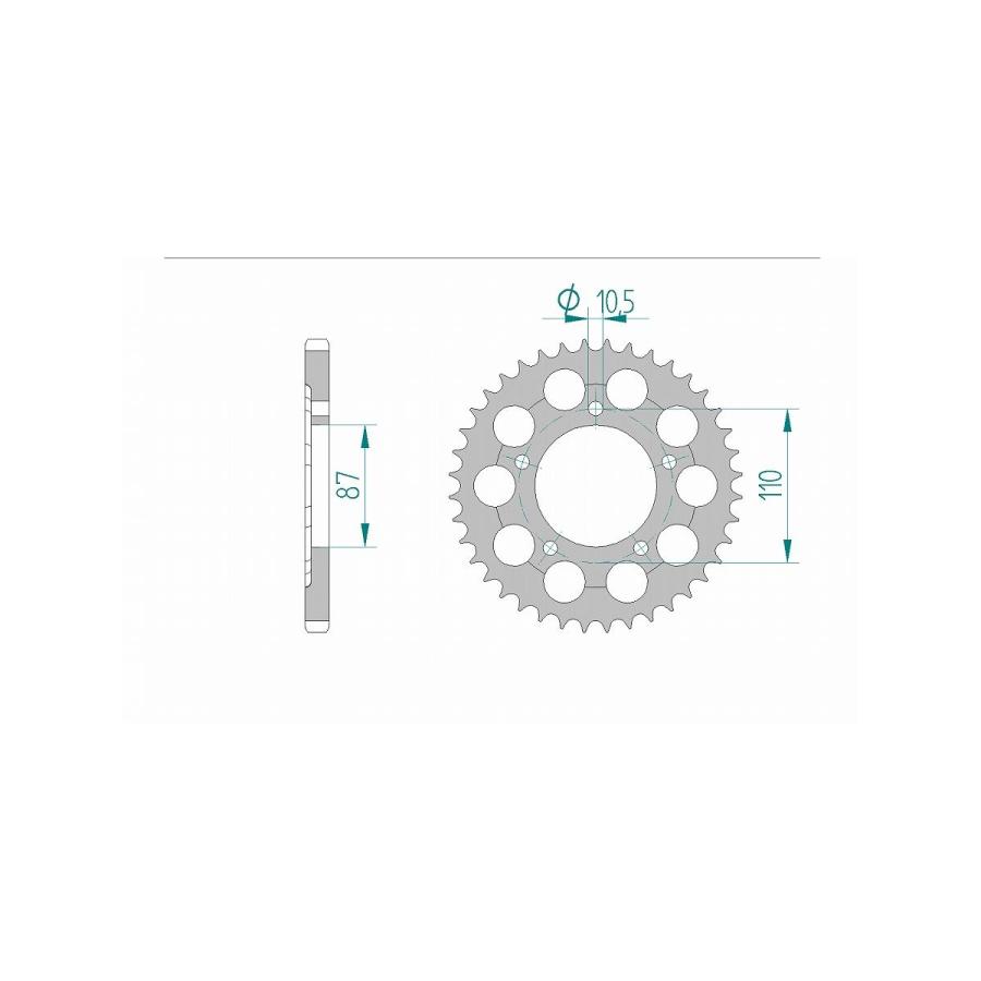 アファム Rスプロケット 525-45 アルミ ガンメタ BANDIT400/V/VZ 85-89/GSX-R400 88-/SV650N/S 99- |  | 01