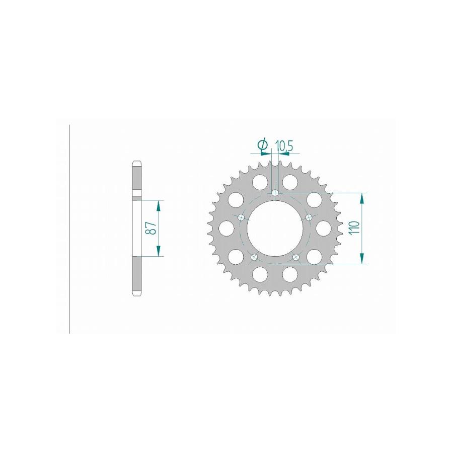AFAM (アファム) リアスプロケット 520-44 BANDIT250/V/VZ 95-/GSX400 INAZUMA GSX250S KATANA 91- 15405-44 |  | 01