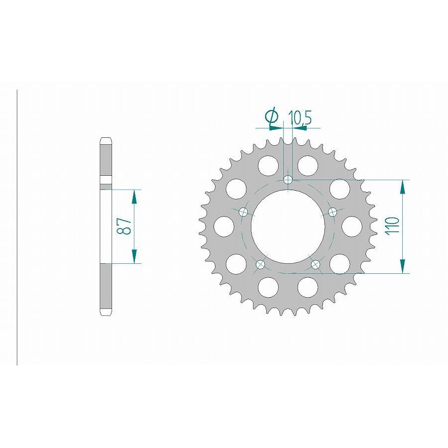 AFAM (アファム) Rスプロケット 520-47 BANDIT250/V/VZ 95-/GSX400 INAZUMA 97-03/GSX250S KATANA 91- 15405-47 |  | 01