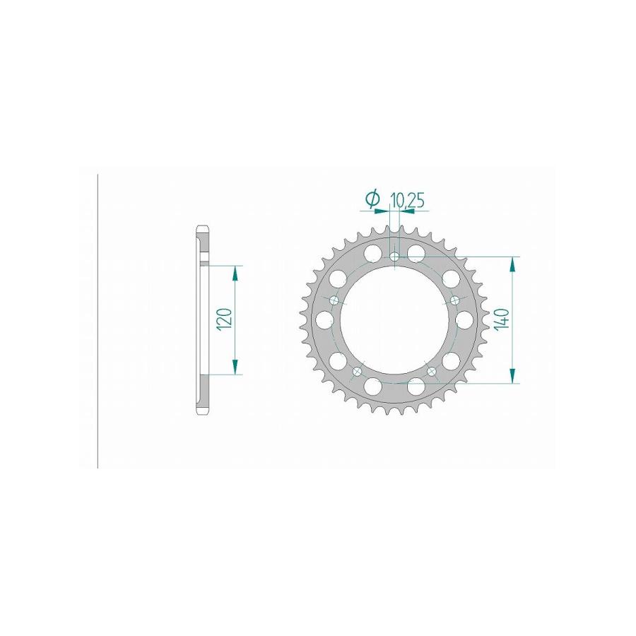 アファム Rスプロケット 520-43 アルミ ガンメタ GSR400 06-10/GSX-R1000 K1-K8 520CN 01-08/GSX-R |  | 01