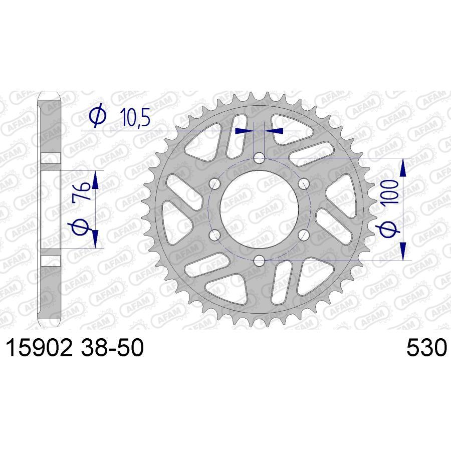 AFAM (アファム) リアスプロケット 530-47 GSX400FS IMPULSE 82/GSX-R1100(REAR 6H)530CONVERT 89- 15902-47 | 
