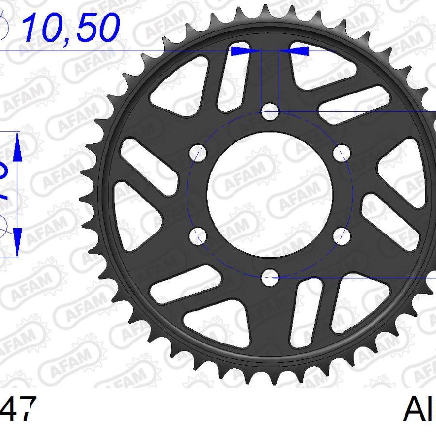 AFAM (アファム) リアスプロケット 530-47 GSX400FS IMPULSE 82/GSX-R1100(REAR 6H)530CONVERT 89- 15902-47 |  | 01