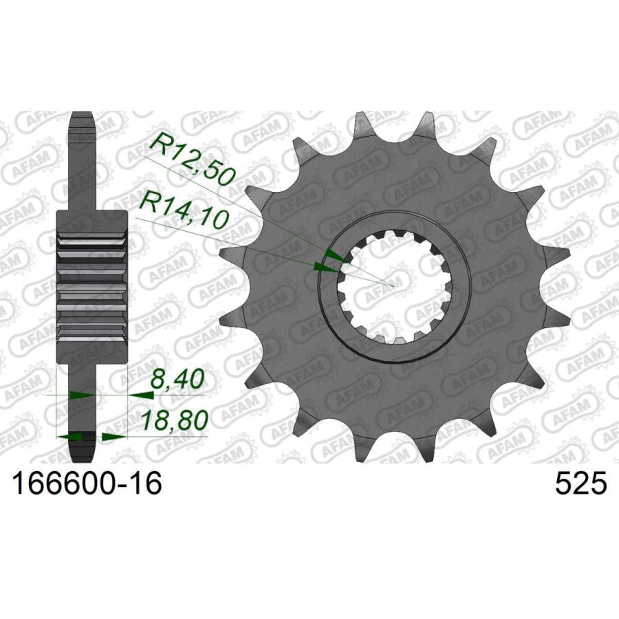AFAM (アファム) フロントスプロケット 525-16 F800GS F700GS F650GS 166600-16 |  | 01