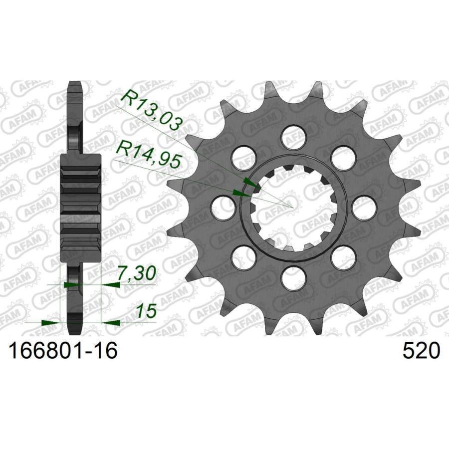 AFAM(アファム) Fスプロケット 520-16 C45鋼スチール S1000RR 166801-16 |  | 01