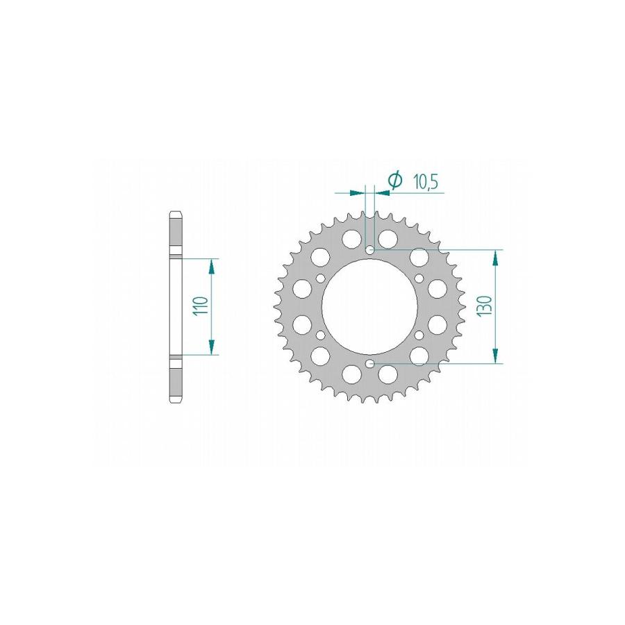 アファム Rスプロケット 520-43 アルミ ガンメタ NINJA250R 08-10/ZEPHYR400 89-07/ELIMINATOR250/ |  | 01