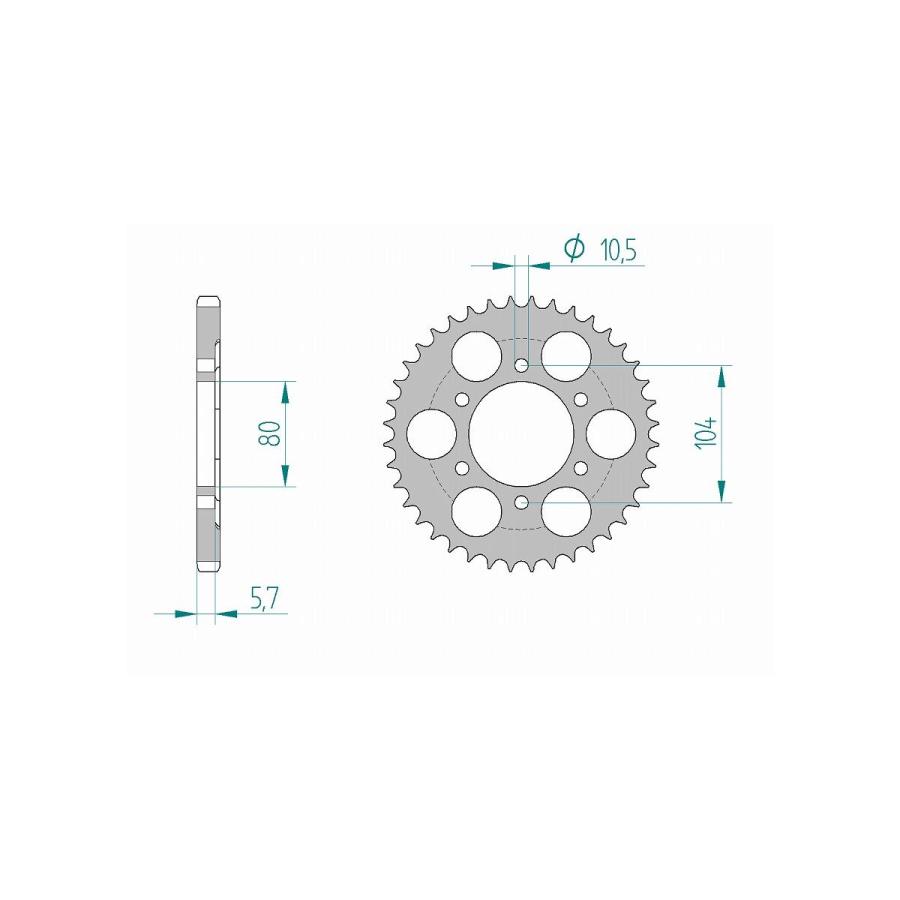 アファム Rスプロケット 525-40 アルミ ガンメタ ZRX1200DAEG 09-10/Z1000 03-10/ZX-10R 04-10/ZX- |  | 01