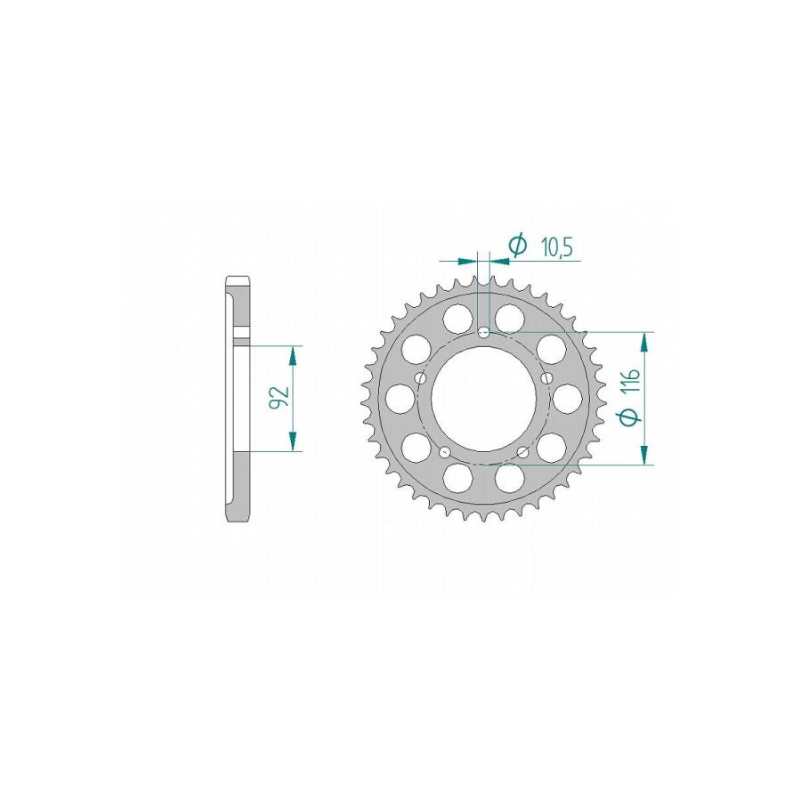 アファム Rスプロケット 530-41 アルミ ガンメタ ZZR1400 A6-A8 06-08/ZZR1400 ABS 10/ZZR1400 B6 |  | 01