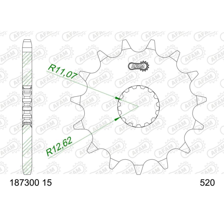 AFAM (アファム) Fスプロケット 520-15 ROYAL ENFIELD Bullet Classic 22-23 Meteor 187300-15 | 