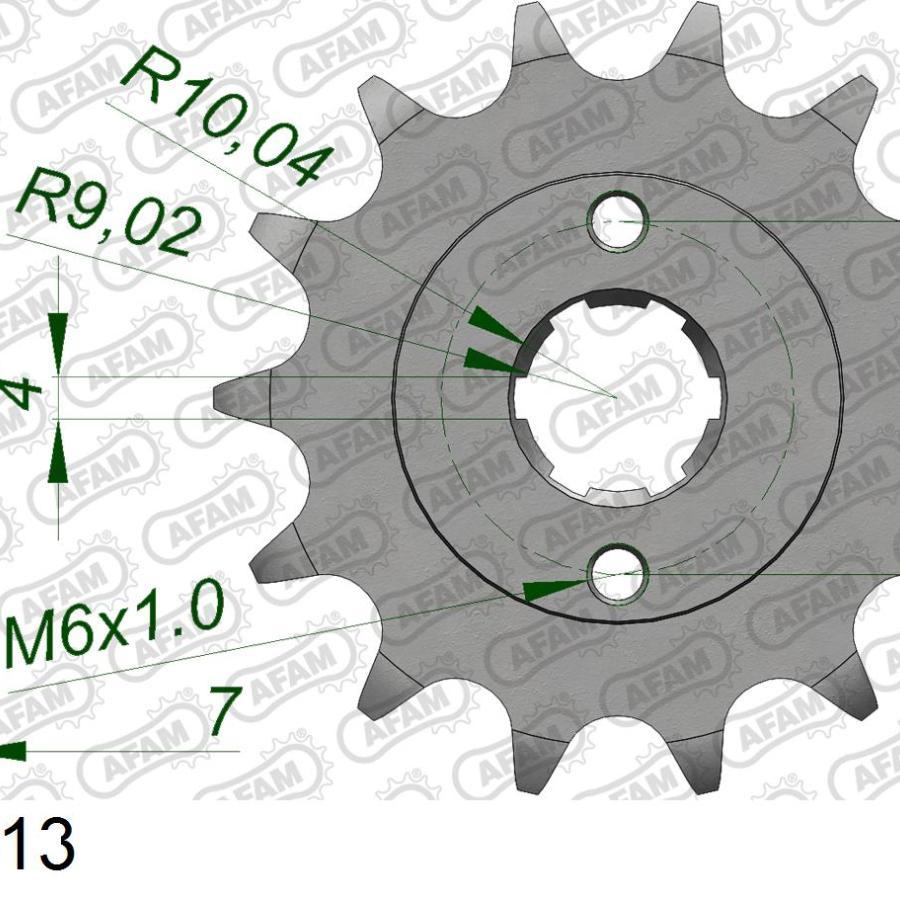 AFAM (アファム) フロントスプロケット 520-13 CR125 TL200 XL200 XR200 20202-13 |  | 01