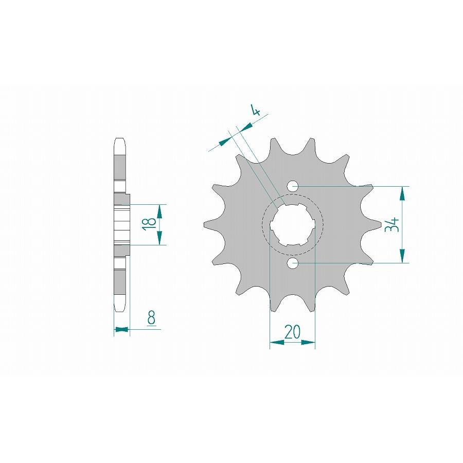 AFAM (アファム) フロントスプロケット 520-14 XL350RE/F/G/H 84-87/XR350R 83-84 20306-14 |  | 01