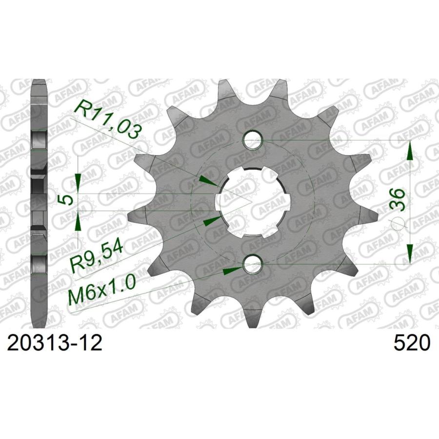 AFAM (アファム) Fスプロケット 520-12 TRX250R 91-92/TRX250X 87-92/TRX300EX 93-07 20313-12 |  | 01