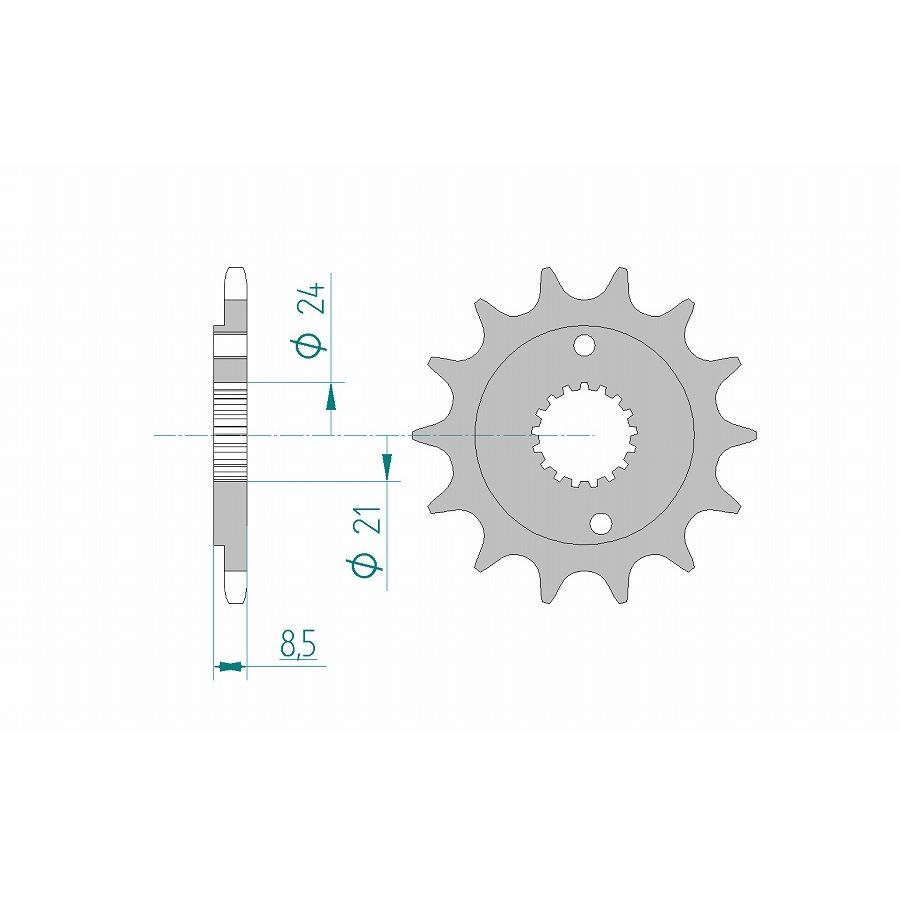 AFAM (アファム) フロントスプロケット 520-14 CB400SS 02-06/CL400 98-/CRM250AR 97-99 20314-14 |  | 01