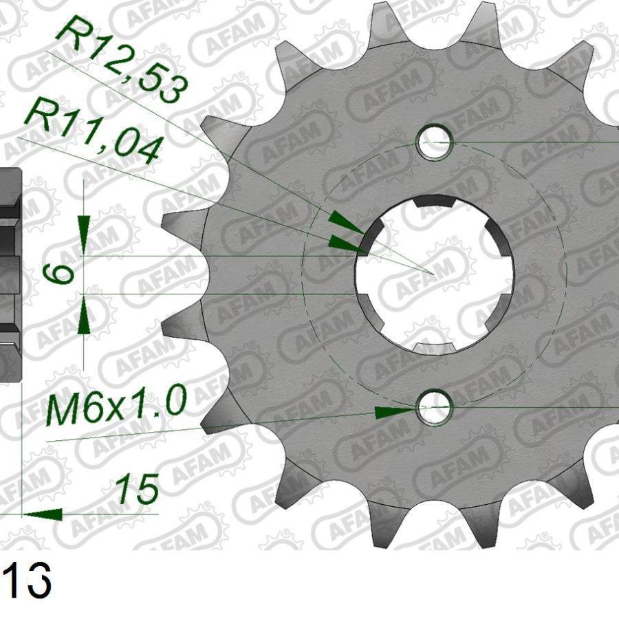 AFAM (アファム) フロントスプロケット 530-16 NS400R CBX550F/F2 C CBX550F/F2 D 81-86 20402-16 |  | 01
