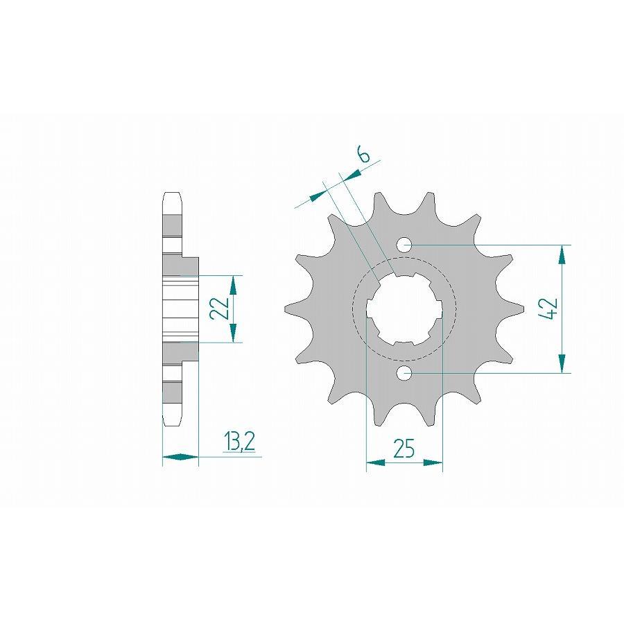 AFAM (アファム) フロントスプロケット 525-16 VF400F/INTEGRA 82-85/VFR400R F/Z/K 86/CBR400R 86-87 20404-16 |  | 01