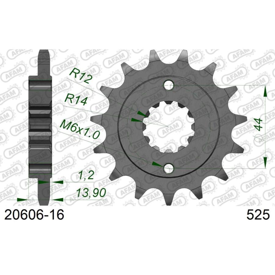 AFAM (アファム) Fスプロケット 525-16 XRV750L、M、N Africa Twin 90-92/XRV750 P-Y Africa Twin 93-00 20606-16 |  | 01