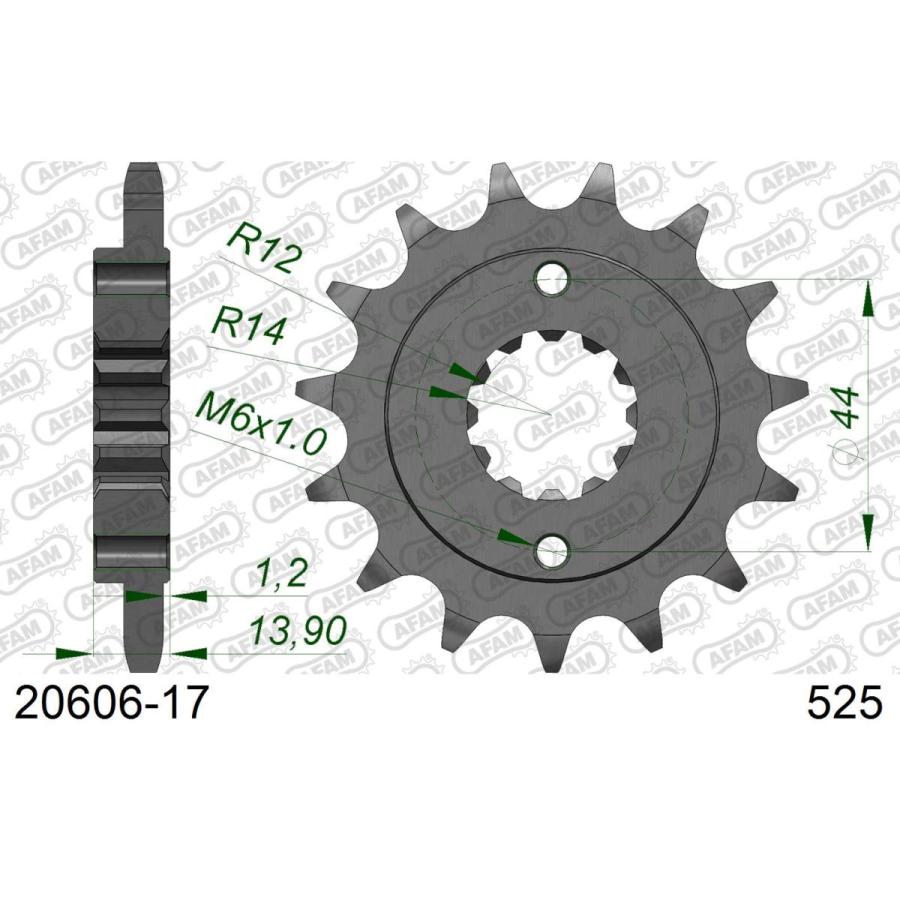 AFAM (アファム) Fスプロケット 525-17 XRV750L、M、N Africa Twin 90-92/XRV750 P-Y Africa Twin 93-00 20606-17 |  | 01