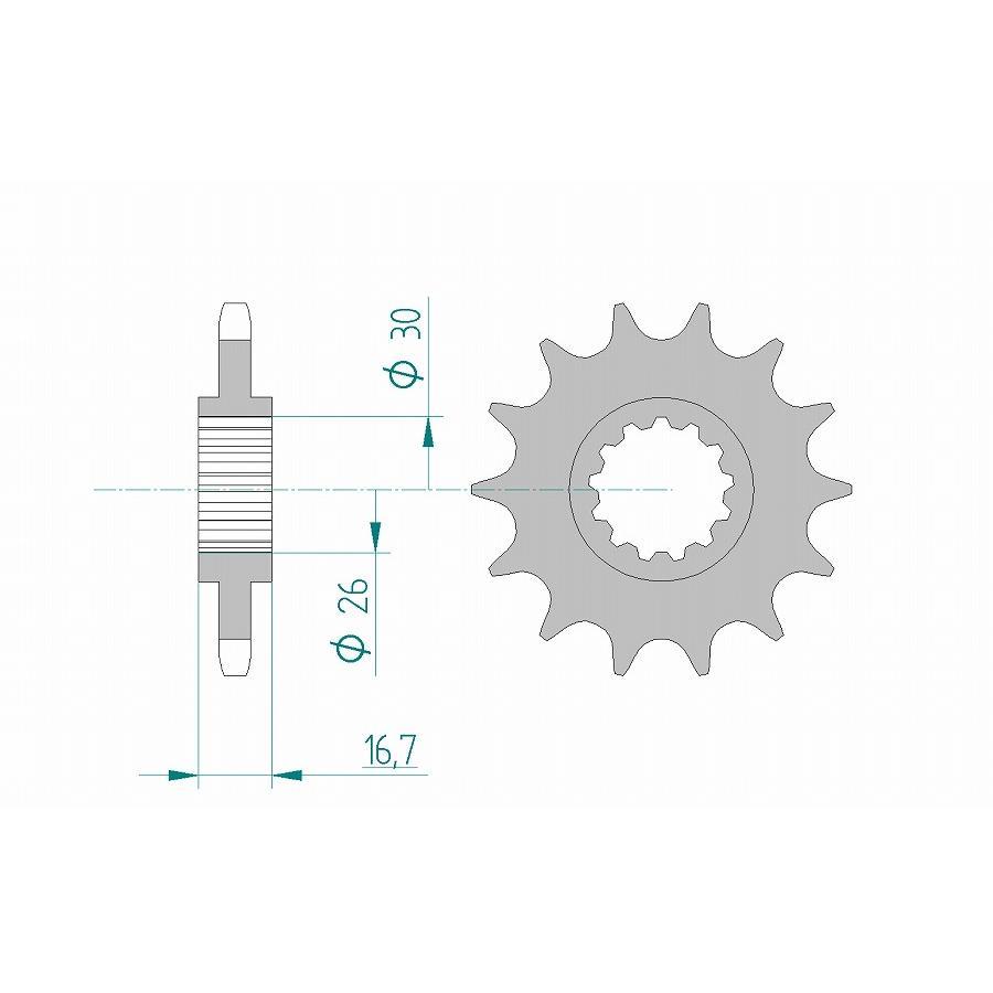AFAM (アファム) フロントスプロケット 525-16 CBR600F/F4I/CBR900RR/HオレンジET900/VTR1000F 20612-16 |  | 01