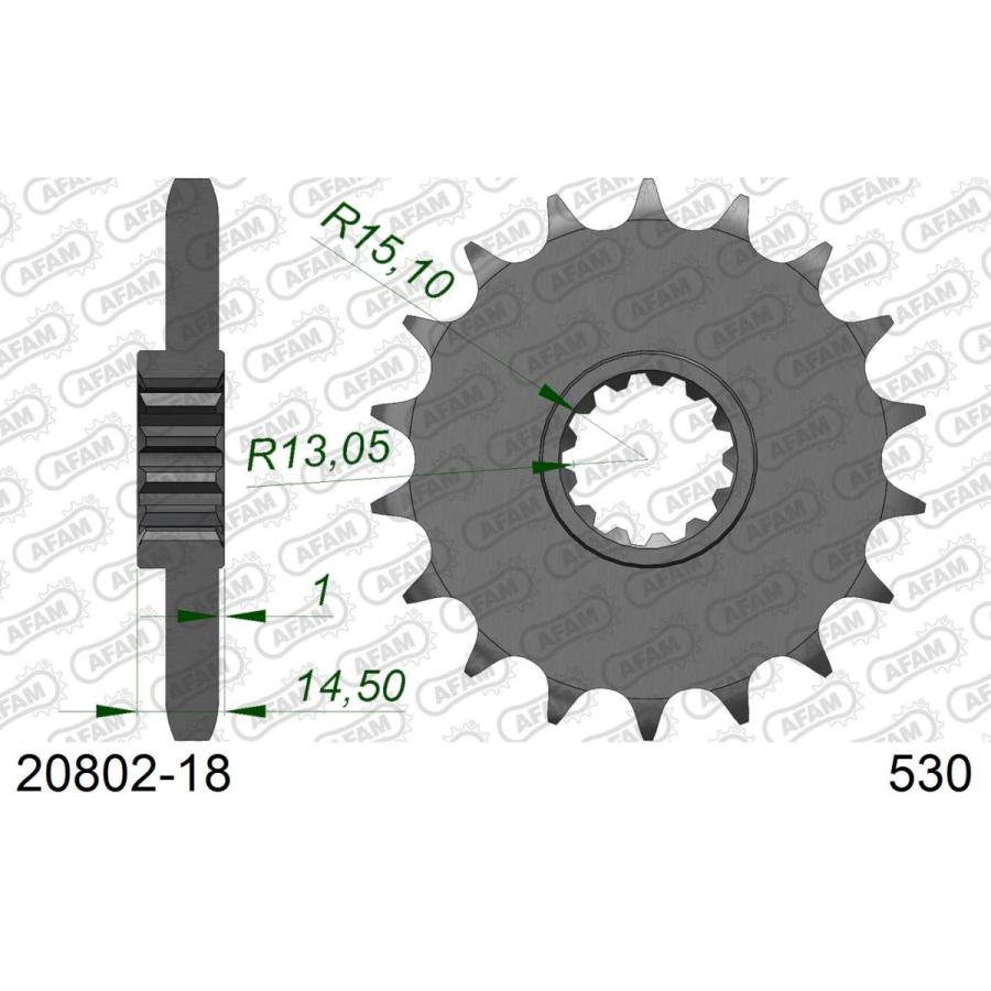 [特価品]アファム Fスプロケット 530-18 C45鋼スチール CB1100 EX 14-20 20802-18 |  | 01