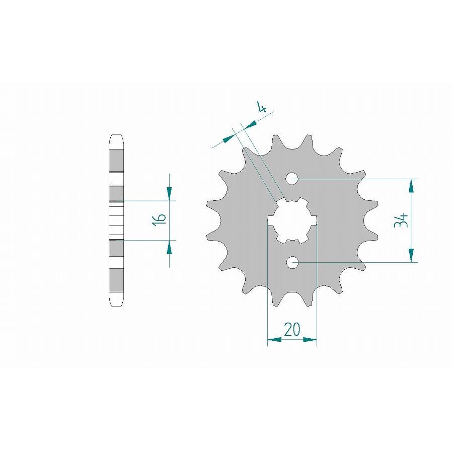 AFAM (アファム) Fスプロケット 428-15 TZR125 87-91/DT125 86-87 21200-15 |  | 01