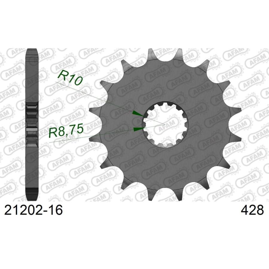 AFAM (アファム) Fスプロケット 428-16 YZ85 DT125R TDR125 TZR125R/RR DRAGSTAR125 21202-16 |  | 01