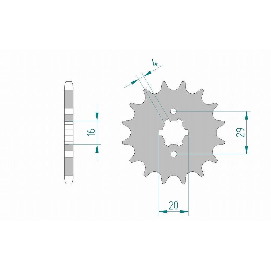 AFAM (アファム) Fスプロケット 428-14 TTR125/TTR125LARGEWHEEL 21207-14 |  | 01