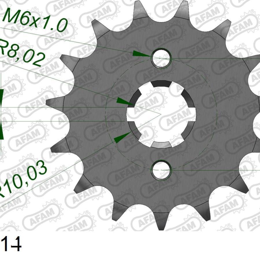 AFAM (アファム) Fスプロケット 428-14 SMR125/WR125R/WR125X/YZF-R125/MT125 21208-14 |  | 01