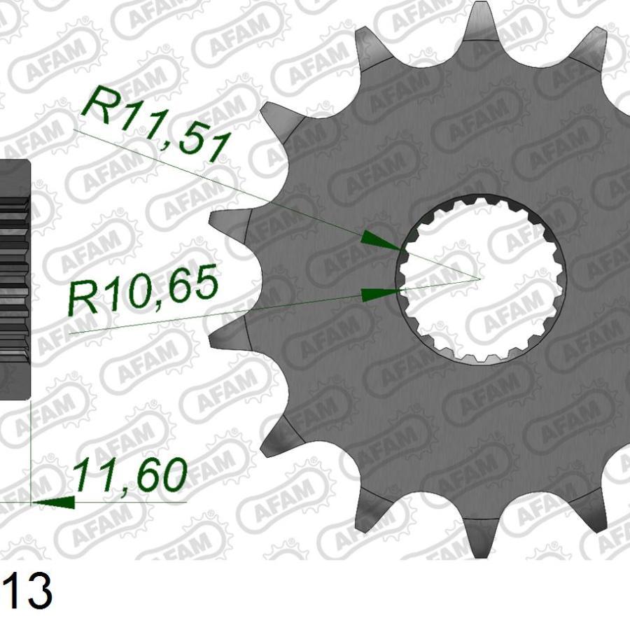 AFAM (アファム) フロントスプロケット 520-13 TTR250R TT-R250 99-06 21307-13 |  | 01