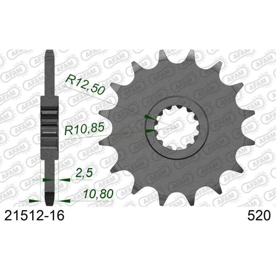 [特価品]アファム Fスプロケット 520-16 C45鋼スチール XJ6/Diversion 09-10 21512-16 |  | 01