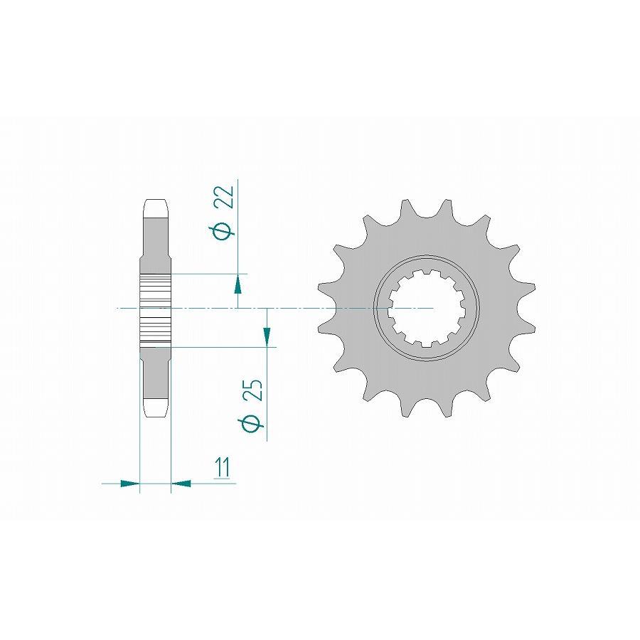 AFAM (アファム) フロントスプロケット 530-15 FZ6/S FAZER 04-06/FZR750 87-92/YZF-R7(0W02) 99-03 21602-15 |  | 01