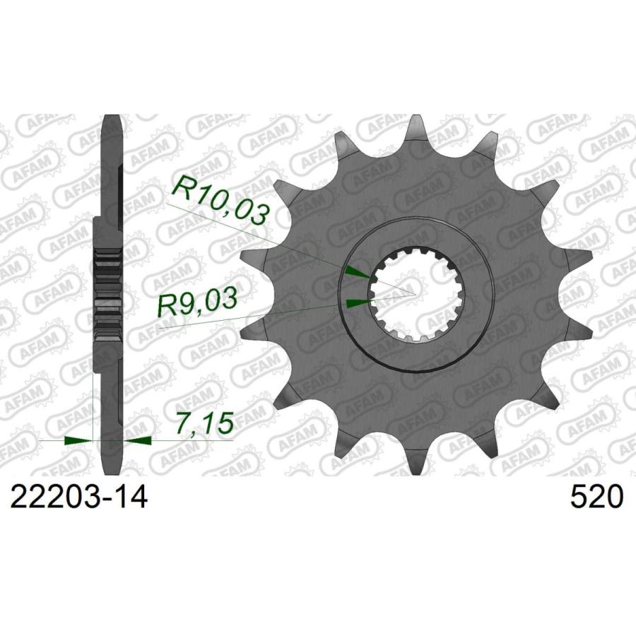 AFAM (アファム) フロントスプロケット 520-14 RM125 RM-Z250 22203-14 |  | 01