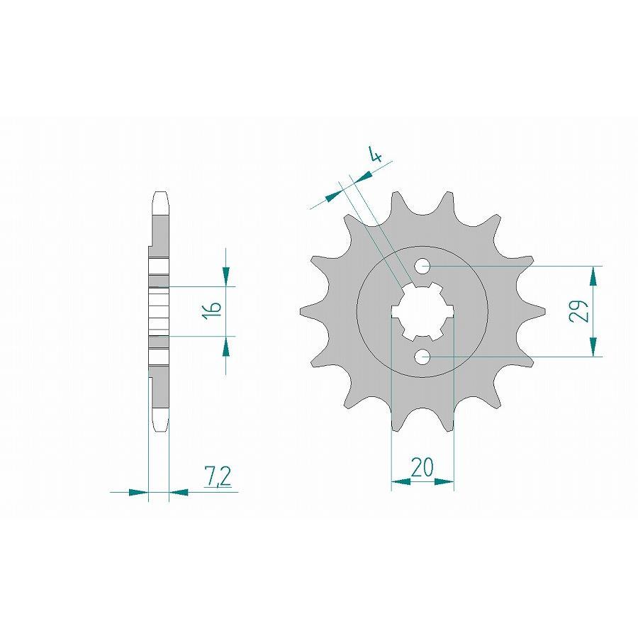 AFAM (アファム) フロントスプロケット 520-13 TS200R 90-92 22305-13 |  | 01
