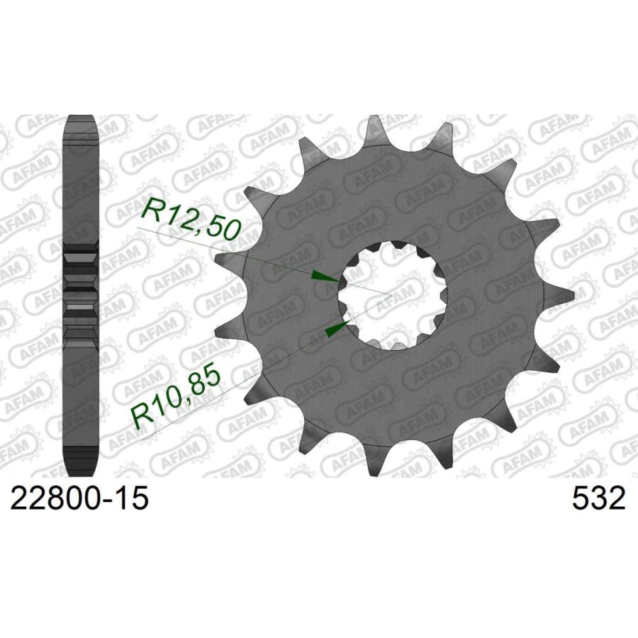 [特価品]アファム Fスプロケット 532-16 C45鋼スチール GSX-R 1100 86-98 SB6R1000 RF900 22800-15 |  | 01