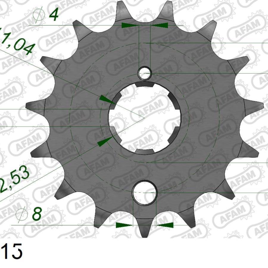 AFAM (アファム) フロントスプロケット 530-15 Z 400 LTD B1-B2、G1、H 77 24401-15 |  | 01