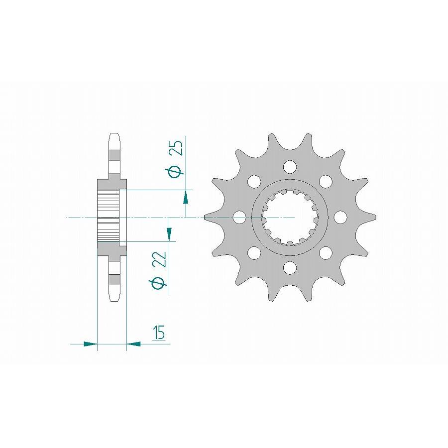 AFAM (アファム) フロントスプロケット 520-15 ZRX400/II KLEEN 520CONVERT 94-/ZX-6R 520CONVERT 95-97 24507-15 |  | 01