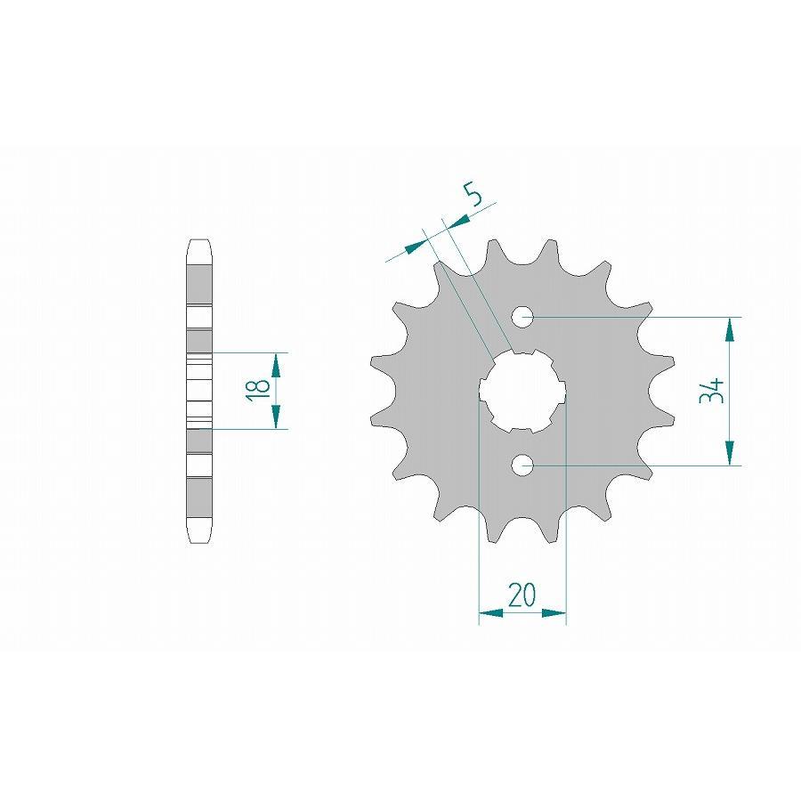 AFAM (アファム) Fスプロケット 428-15 EZ90cub 91-92 26200-15 |  | 01