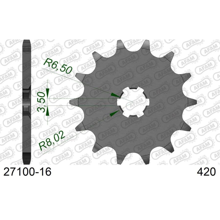 [特価品]アファム Fスプロケット 428-13 C45鋼スチール YSR50　86-92　YZ50　81-83 27100-16 |  | 01