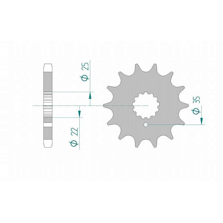 AFAM (アファム) Fスプロケット 630-15 GPZ750 TURBO 83-87/Z750FXII/III(E1/L1)Z750GP 80-81 33600-15 |  | 01